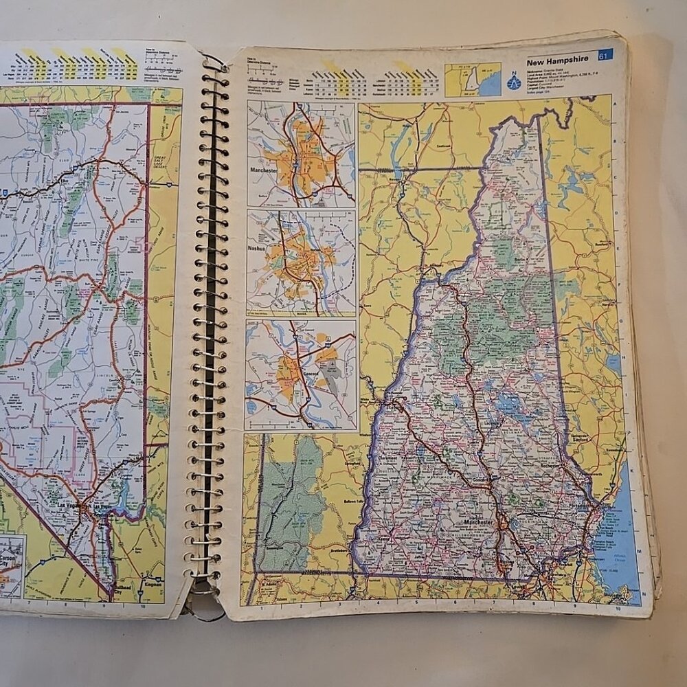 1994 Rand McNally Motor Carriers Road Atlas Laminated Coil Bound Large Scale